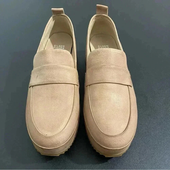 Eileen Fisher Tan Platform Loafers - Picture 4 of 13